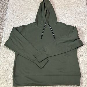 CHAMPION L green sweatshirt hoodie. With thumb holes EUC